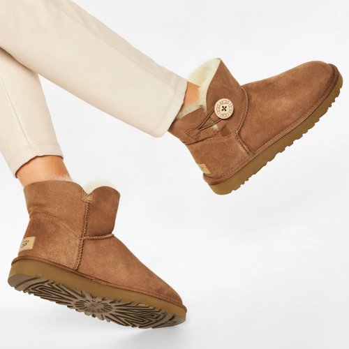 ДАМСКИ БОТУШИ UGG MINI BAILEY BUTTON II CLASSIC BOOT