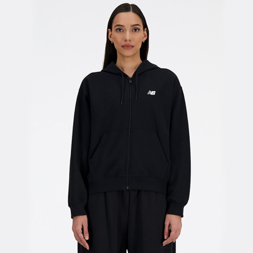 Дамски Суичър New Balance  JACKET NEW BALANCE FRENCH TERRY FULL ZIP HOODIE - WJ41501-BK