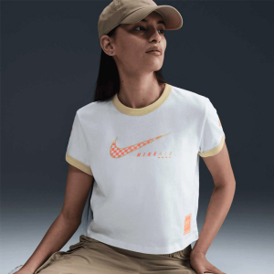 Дамска Тениска Nike W NSW CLUB SS TEE MOTO RGR - HQ1707-100