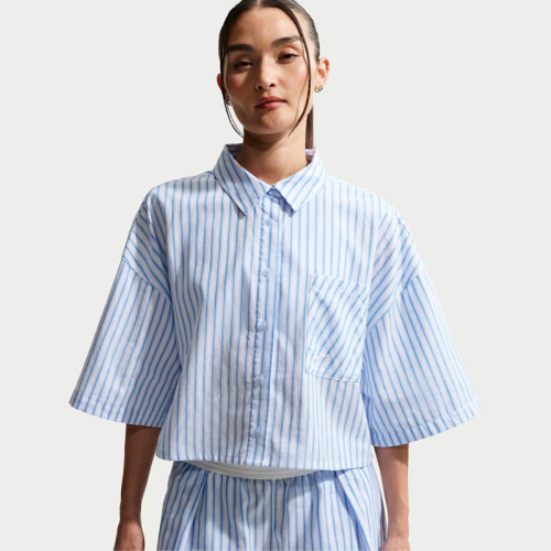 Дамска Риза Nike W NSW OFFLN WVN PPLN STRP SS - II4228-435