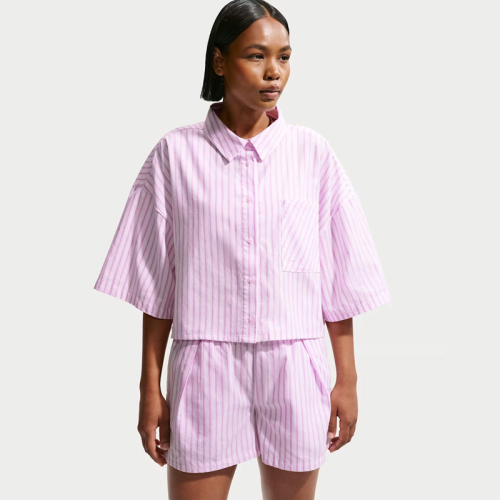 Дамска Риза Nike W NSW OFFLN WVN PPLN STRP SS - II4228-503