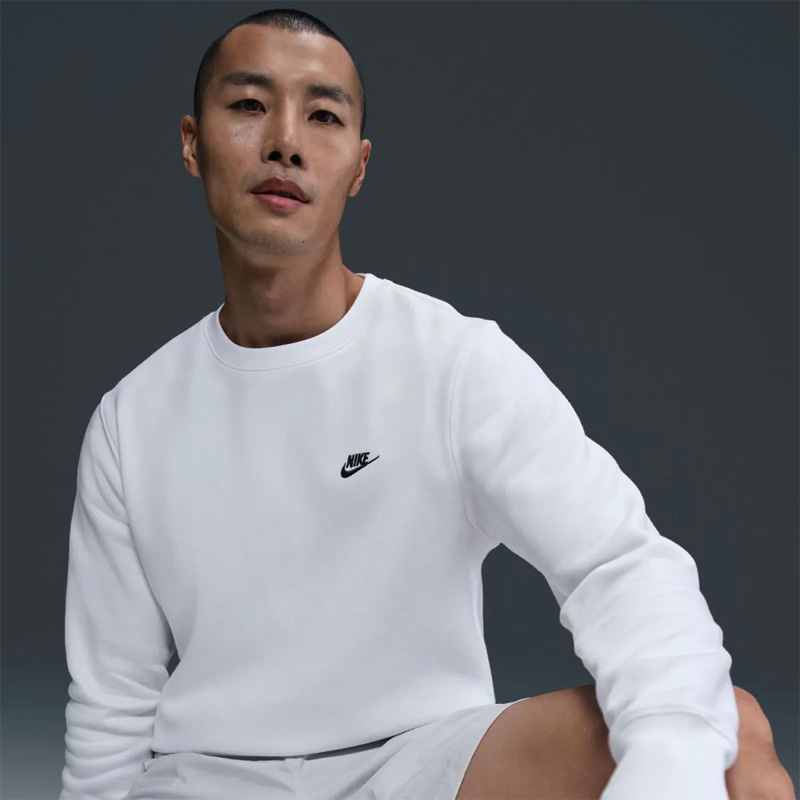 Мъжка Блуза Nike M NK CLUB BB CREW - FN3886-100 Мъжка Блуза Nike M NK CLUB BB CREW - FN3886-100