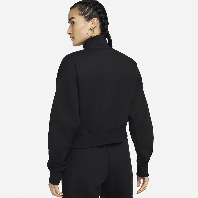 Дамски Суичър Nike W NSW PHNX FLC CROP QZ - DQ5767-010 Дамски Суичър Nike W NSW PHNX FLC CROP QZ - DQ5767-010