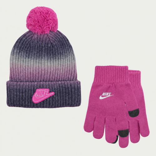 Детски комплект с щапка и ръкавици Nike NAG GRADIENT PEAK POM BEANIE S - 4A3178-AFN