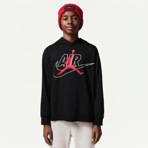Детски суитшърт Jordan JDB MJ JUMPMAN AIR HOODED LS - 95G341-023