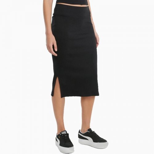 ДАМСКА ПОЛА PUMA CLASSICS RIBBED MIDI SKIRT