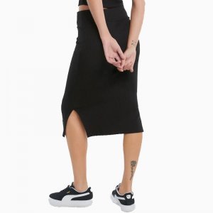 ДАМСКА ПОЛА PUMA CLASSICS RIBBED MIDI SKIRT