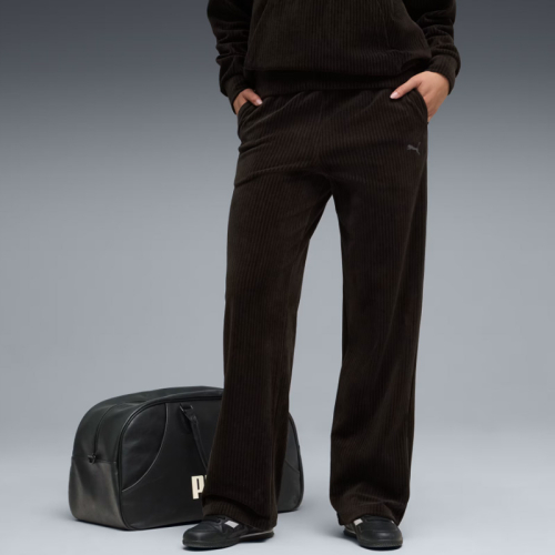Дамско Долнище Puma ESS ELEVATED Velour Rib Straight Leg Pant - 688108-01