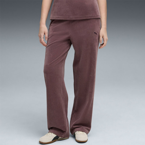 Дамско Долнище Puma ESS ELEVATED Velour Rib Straight Leg Pant - 688108-88