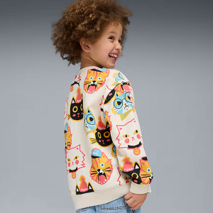 Детска Блуза Puma MOODY CAT AOP Crew TR PS - 632207-87