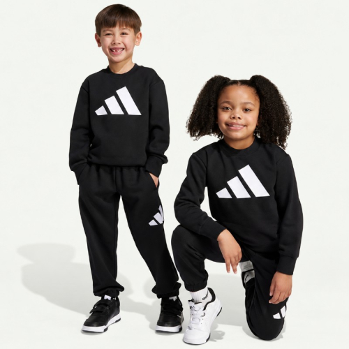 Детски екип Adidas LK BL FL JOG BLACK/WHITE - JW2438