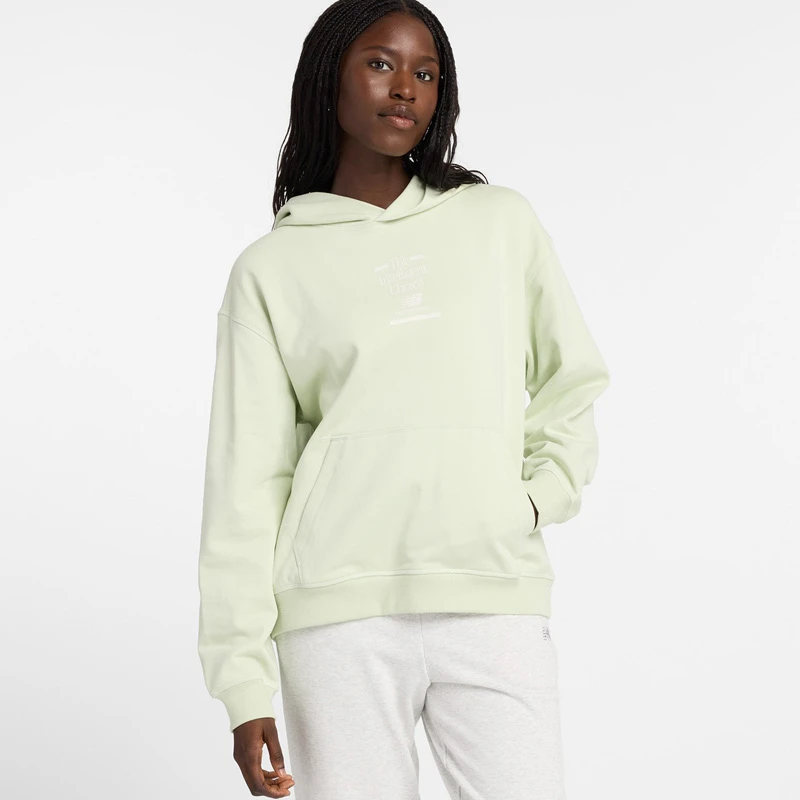 Дамски Суичър New Balance Athletics French Terry Hoodie Дамски Суичър New Balance Athletics French Terry Hoodie