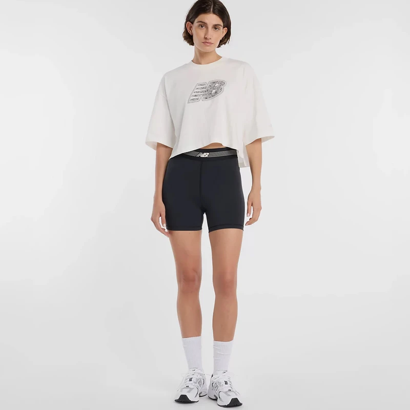 Дамска Тениска New Balance SHIRT LACE NB T-SHIRT - WT61G0IY-SST Дамска Тениска New Balance SHIRT LACE NB T-SHIRT - WT61G0IY-SST