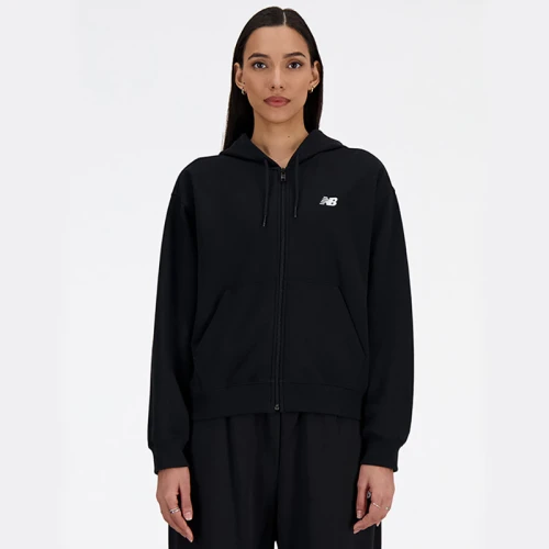 Дамско Худи New Balance  JACKET NEW BALANCE FRENCH TERRY FULL ZIP HOODIE - WJ41501-BK
