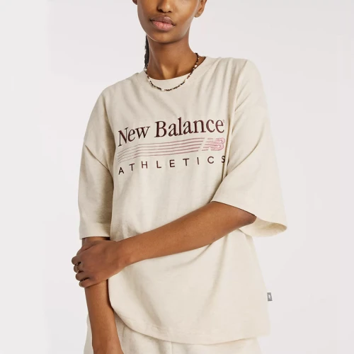 Дамска Тениска New Balance SHIRT TRACKSIDE OVERSIZED T-SHIRT - WT6297MK-PHK