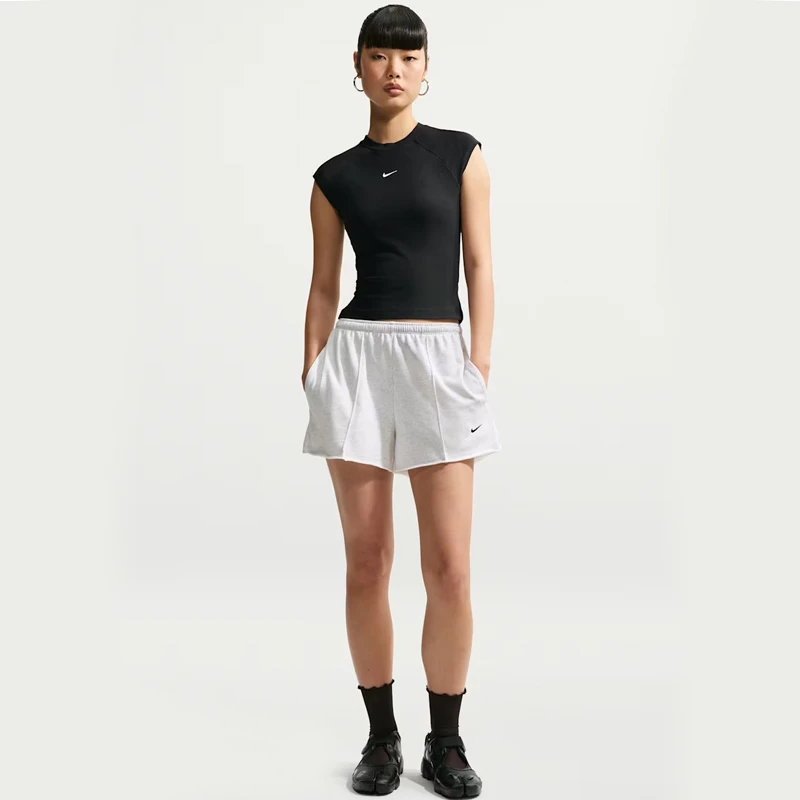 Дамска Тениска Nike W NSW CHILL KNIT RIB SS TOP - IF0242-011 Дамска Тениска Nike W NSW CHILL KNIT RIB SS TOP - IF0242-011