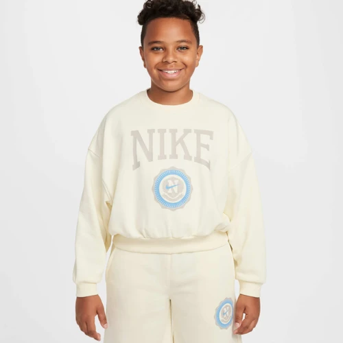 Детска Блуза Nike G NSW CLUB FT BXY CREW GX STAR