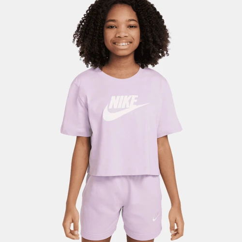 Детска Тениска Nike G NSW TEE CROP FUTURA HBR - FZ5548-537