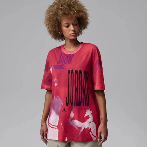 Дамска Тениска Nike W J FLT SS OS GFX TEE AOP - IF0788-635