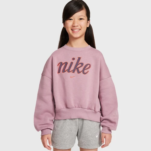 Детска Блуза Nike G NSW CLUB FLC BXY CRW GX STAR