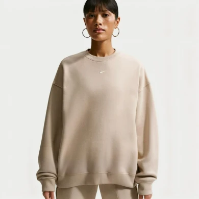 Дамска Блуза Nike W NK STDO FLC MW OS CREW - IM8082-236