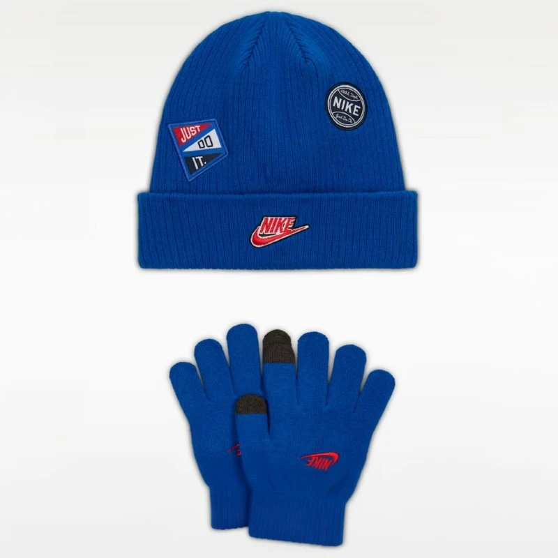 Детски комплект с шапка и ръкавици Nike NAN MULTISPORT PEAK BEANIE SET - 9A3181-U89 Детски комплект с шапка и ръкавици Nike NAN MULTISPORT PEAK BEANIE SET - 9A3181-U89