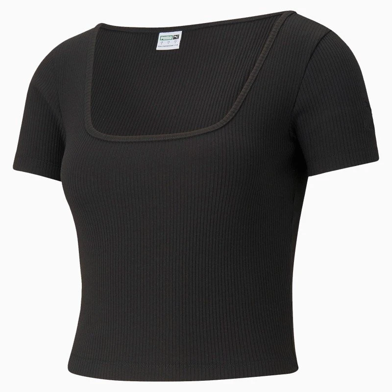 ДАМСКА ТЕНИСКА PUMA CLASSICS RIBBED FITTED ДАМСКА ТЕНИСКА PUMA CLASSICS RIBBED FITTED