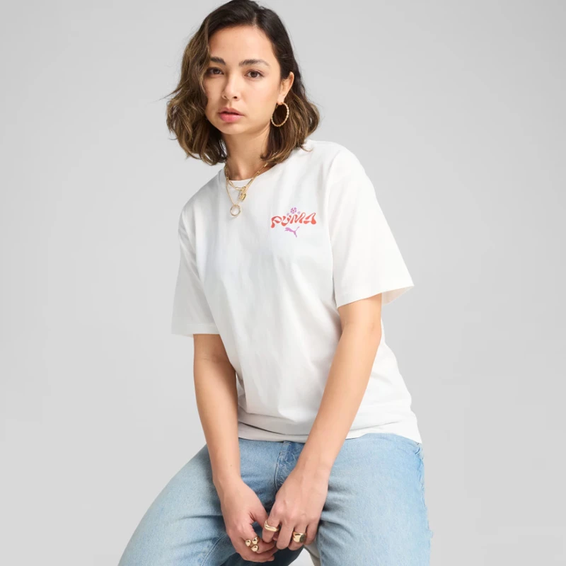 Дамска Тениска Puma WARDROBE ESS FLORAL PACK Relaxed Graphic Tee - 629813-02 Дамска Тениска Puma WARDROBE ESS FLORAL PACK Relaxed Graphic Tee - 629813-02