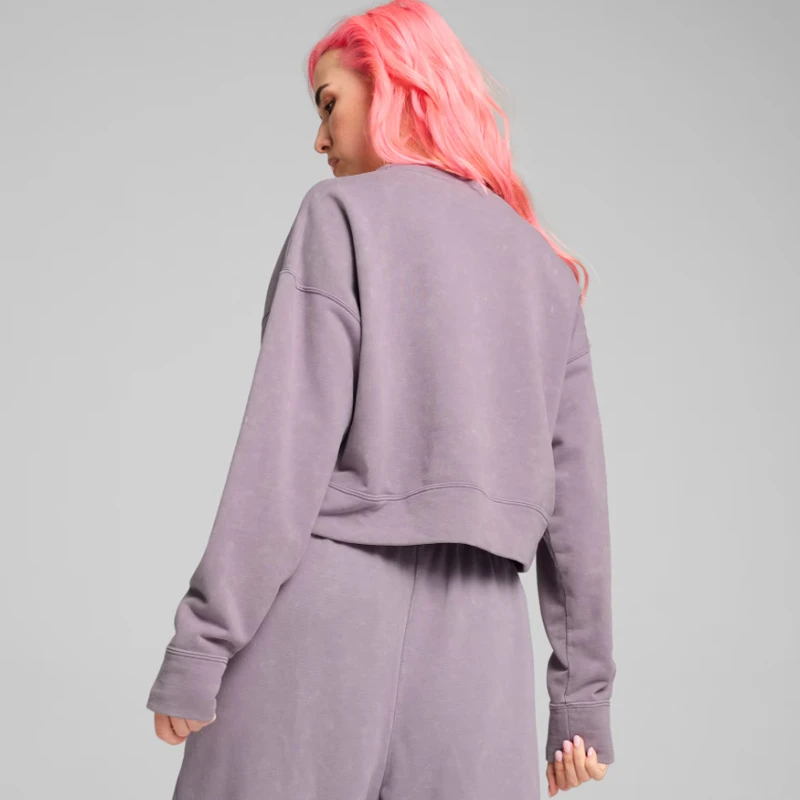 Дамска Блуза Puma DARE TO GYMWAY Relaxed Washed Crew TR Дамска Блуза Puma DARE TO GYMWAY Relaxed Washed Crew TR