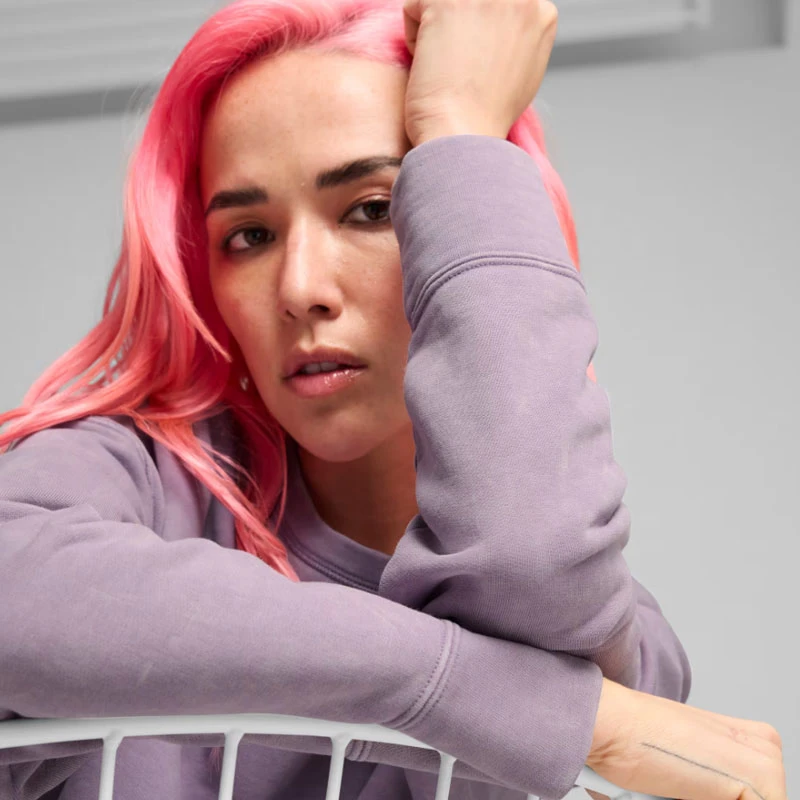 Дамска Блуза Puma DARE TO GYMWAY Relaxed Washed Crew TR Дамска Блуза Puma DARE TO GYMWAY Relaxed Washed Crew TR