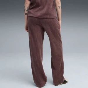 Дамско Долнище Puma ESS ELEVATED Velour Rib Straight Leg Pant - 688108-88