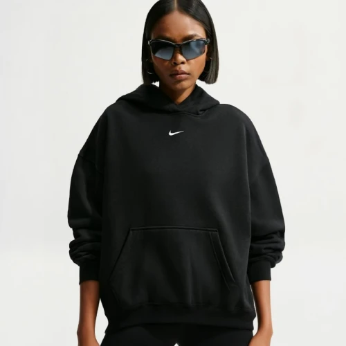 Дамски суитшърт Nike W NK STDO FLC MW OS PO HDY - IM8502-001